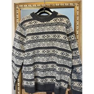 Fjall Raven 100% Wool Fair Isle Pattern Men’s Sweater, L